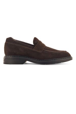 mocassino in pelle marrone HOGAN | HXM5760DU50HG0S807