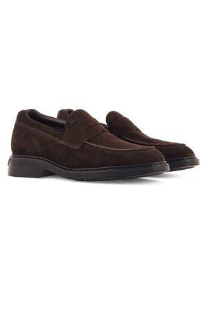 mocassino in pelle marrone HOGAN | HXM5760DU50HG0S807