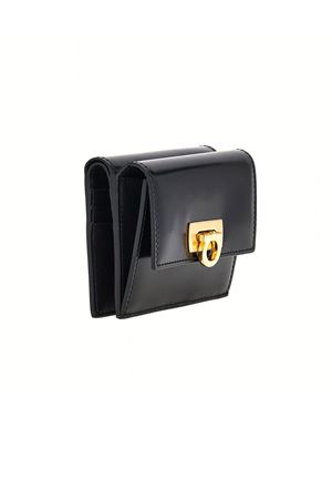 Black shine calf leather wallet FERRAGAMO | 0760658NERO