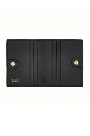 Black shine calf leather wallet FERRAGAMO | 0760658NERO