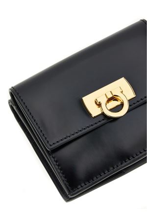 Black shine calf leather wallet FERRAGAMO | 0760658NERO