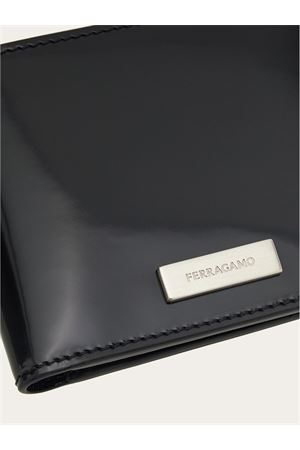 Black calfskin leather wallet FERRAGAMO | 0763303NERO