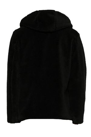 Black cotton felted hooded jacket HERNO | PA000123U125369300