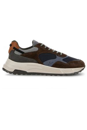 brown leather sneakers HOGAN | HXM5630DM90SBQ816S