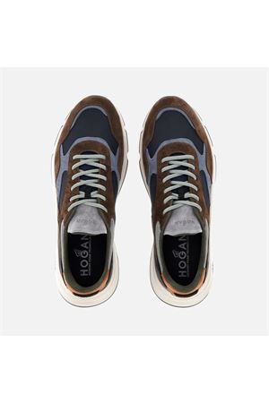 brown leather sneakers HOGAN | HXM5630DM90SBQ816S