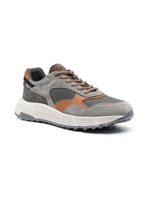 grey leather sneakers HOGAN | HXM5630DM90SBT816R