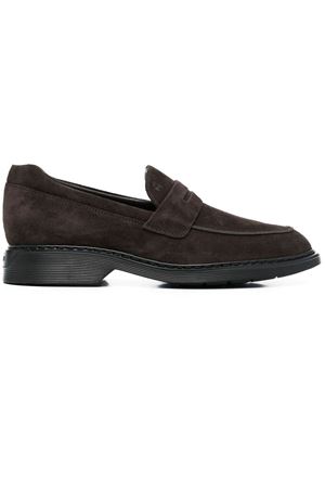 brown leather loafer HOGAN | HXM5760DU50HG0S807