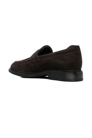 mocassino in pelle marrone HOGAN | HXM5760DU50HG0S807