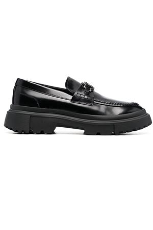 black leather loafer HOGAN | HXM6290EP207J7B999