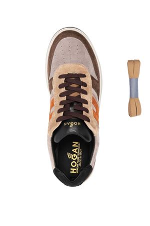 brown leather sneakers HOGAN | HXM6300EU50PJQ945V