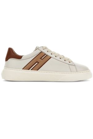 beige leather sneakers HOGAN | HXW3650J310LE90BAL