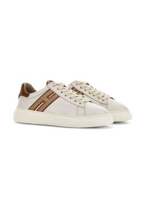 beige leather sneakers HOGAN | HXW3650J310LE90BAL