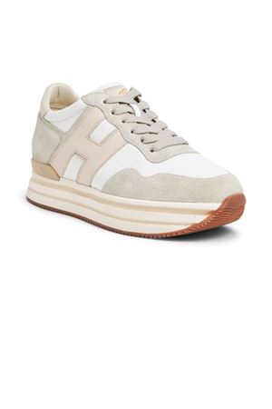 Sneakers Hogan Midi H222 Bianco Avorio Grigio HOGAN | HXW4830CB80QBL0RE4