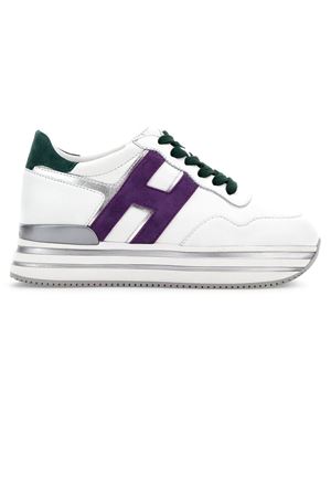 Sneakers Hogan Midi H222 White Green Violet HOGAN | HXW4830CB80SIP0RE3