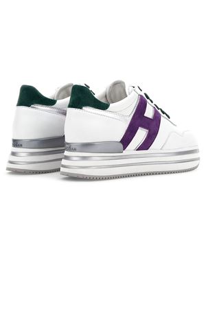 Sneakers Hogan Midi H222 White Green Violet HOGAN | HXW4830CB80SIP0RE3