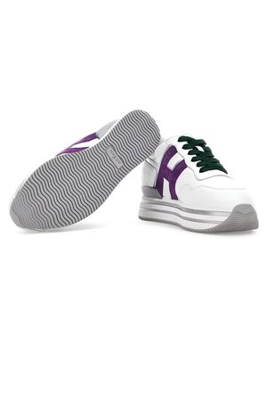 Sneakers Hogan Midi H222 Bianco Verde Viola HOGAN | HXW4830CB80SIP0RE3