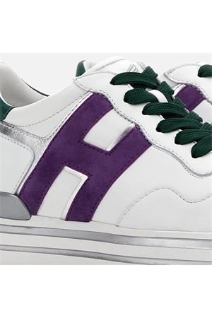 Sneakers Hogan Midi H222 White Green Violet HOGAN | HXW4830CB80SIP0RE3