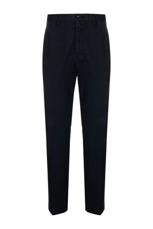 Navy blue stretch-cotton trousers INCOTEX | ZR851W4290B821