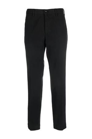 Pantaloni dritti in cotone nero INCOTEX | ZR851W4290B990