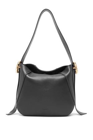 Black Leather Melodie Hobo bag LANVIN | LWBGTHM0PIENH2310