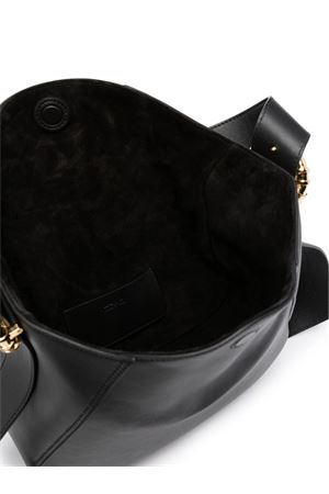 Black Leather Melodie Hobo bag LANVIN | LWBGTHM0PIENH2310