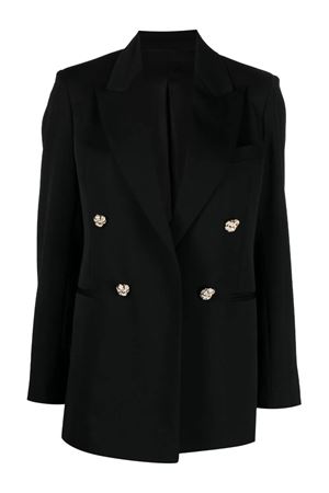 Black double-breasted jacket LANVIN | RWJA0008571110