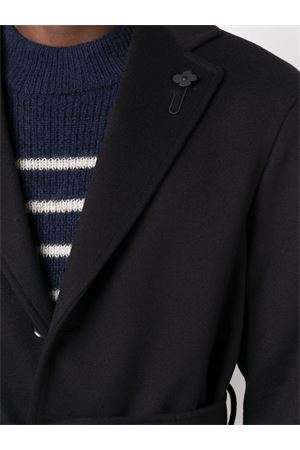 Dark blue wool coat LARDINI | IT23026ITC61603850