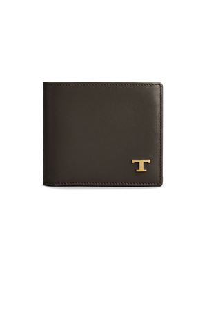 Brown calf leather wallet TOD'S | XAMTSYC0300RLOS810