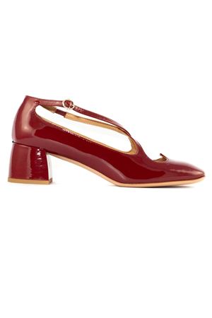 Criss-cross pump in pelle di vitello verniciata rossa A.BOCCA | AB2019CAMPARI