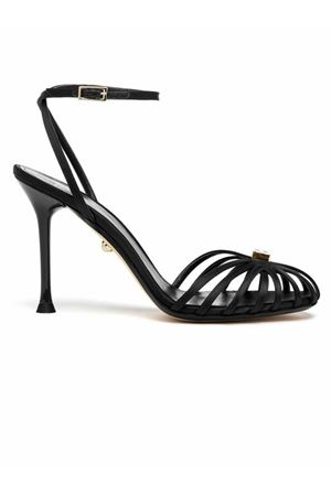 Black satin sandal ALEVI | L24WC001R0222997BLACK