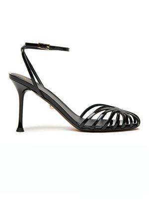 Black patent leather cage sandals ALEVI | L25WC007N0004997BLACK