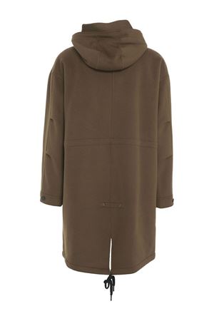 Brown wool hooded coat AMARANTO | B6S0012SU76M