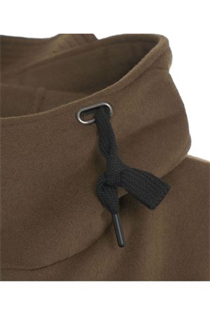 Brown wool hooded coat AMARANTO | B6S0012SU76M