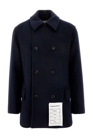 Blue wool and cashmere-blend coat AMARANTO | B6S0026SU89M