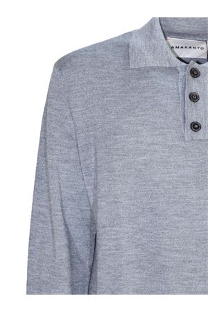 Maglia polo in lana grigio AMARANTO | B9S0038SU93M