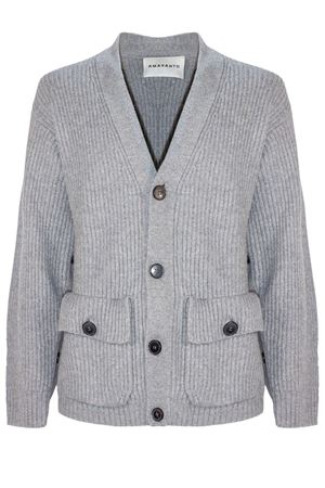 Cardigan in lana grigio AMARANTO | B9S0072SU92M