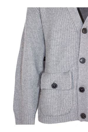 Cardigan in lana grigio AMARANTO | B9S0072SU92M