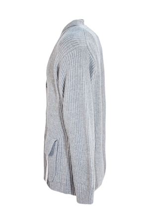 Cardigan in lana grigio AMARANTO | B9S0072SU92M