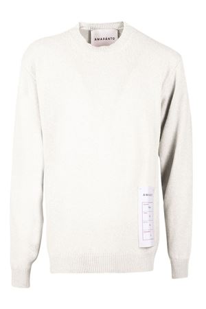 Maglione in misto lana e cashmere bianco AMARANTO | B9S0087SU02M