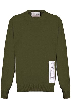 Maglione in misto lana e cashmere verde AMARANTO | B9S0087SU74M