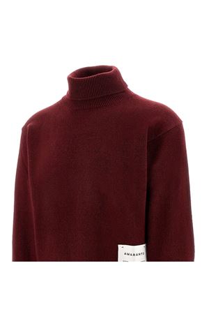 Dark red wool and cashmere blend pullover AMARANTO | B9S0089SU38M