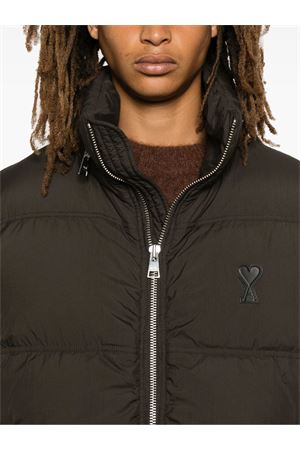 Brown puffer gilet AMI | HJK703PA0009221