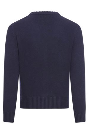 Cardigan in misto cashmere-lana blu AMI | HKC1570054011