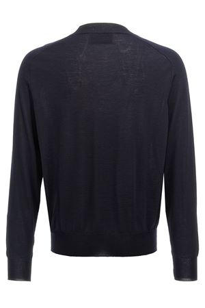 Maglione in lana blu notte AMI | HKS041KN0039430