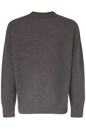 Maglione in lana vergine grigio AMI | UKS002018067