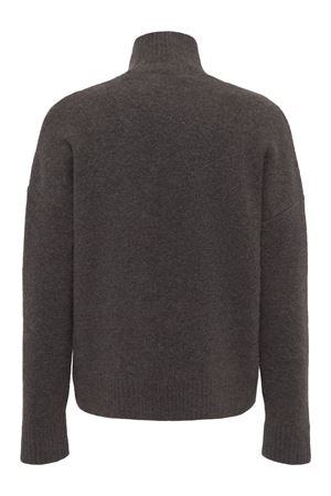 Grey alpaca wool-blend funnel neck sweatshirt AMI | UKS425KN0032061