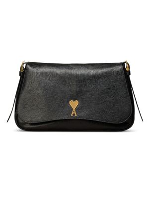 Black leather Paname Paname shoulder bag AMI | ULL603.AL0076001