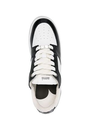 White and black calf leather Arcade sneakers AMI | USN429CV0002101