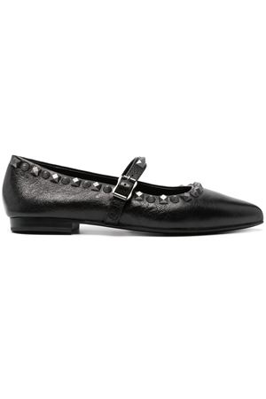 Black calf leather ballerina shoes ASH | BEATNIK02BLACK