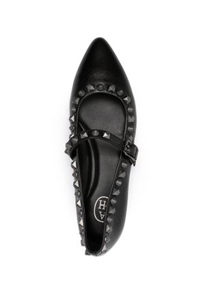 Black calf leather ballerina shoes ASH | BEATNIK02BLACK